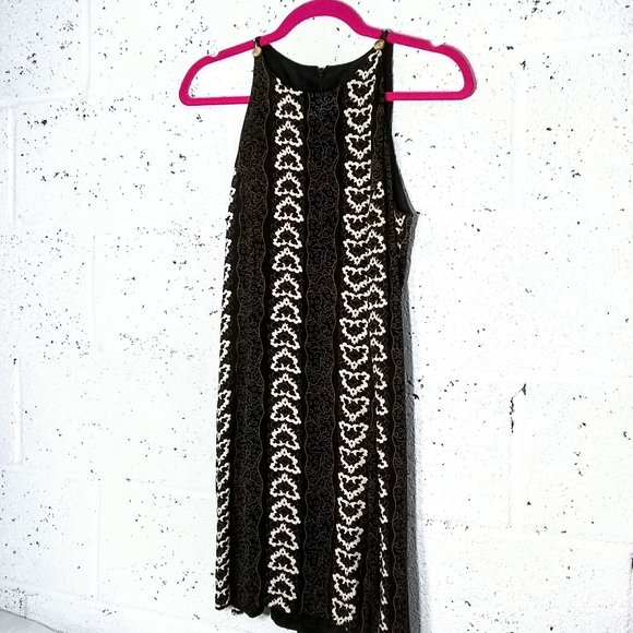 Vintage Dresses & Skirts - Vintage Script Small Sleeveless Lined Mini Dress With Ties